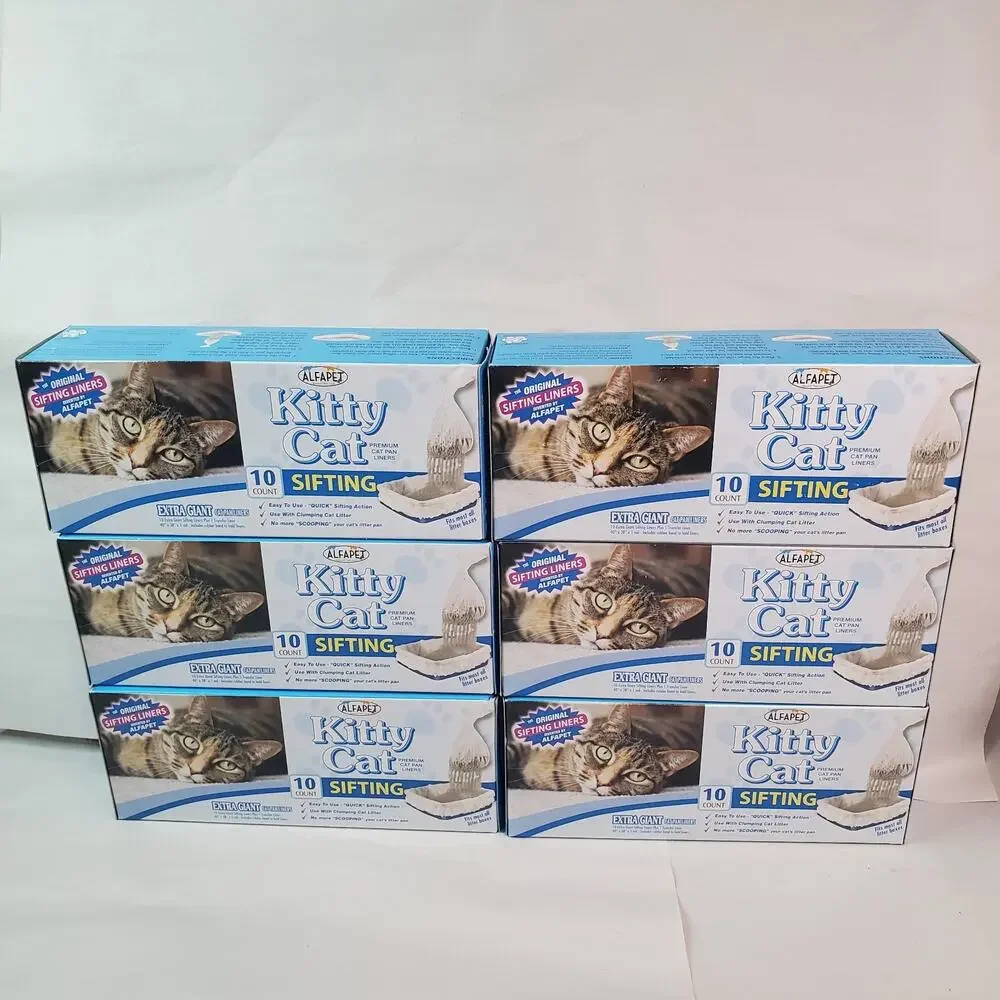 Alfapet Kitty Cat Extra Giant Sifting Cat Pan Liners Lot of 6 Boxes